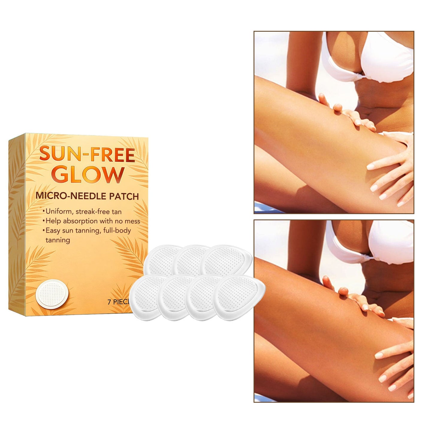 Tanning Microneedle Patches 7pcs Tri Light Beauty