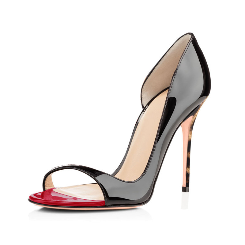 Pure Color Gradient Patent Leather Stiletto Shoes LadyShow.Store