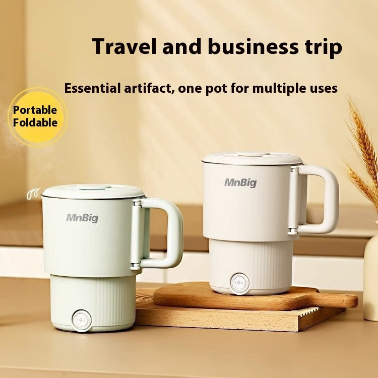 Bige All-steel Folding Kettle Travel Business Traveling Portable Electric Kettle Stainless Steel Mini Household Electric Heating Cup PearlNestDecor.com