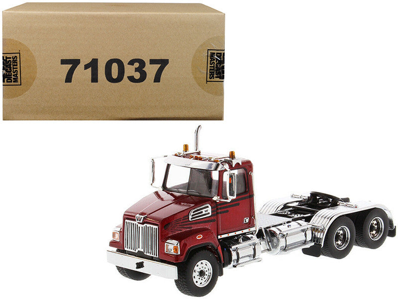 Western Star 4700 SF Tandem Day Cab Tractor Metallic Red 1/50 Diecast Model by Diecast Masters LuxuryLifeWay Online Store