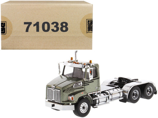 Western Star 4700 SB Tandem Day Cab Tractor Metallic Olive Green 1/50 Diecast Model by Diecast Masters LuxuryLifeWay Online Store