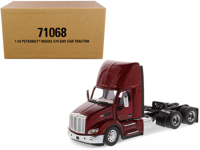 Peterbilt 579 Day Cab Truck Tractor Legendary Red "Transport Series" 1/50 Diecast Model by Diecast Masters LuxuryLifeWay Online Store