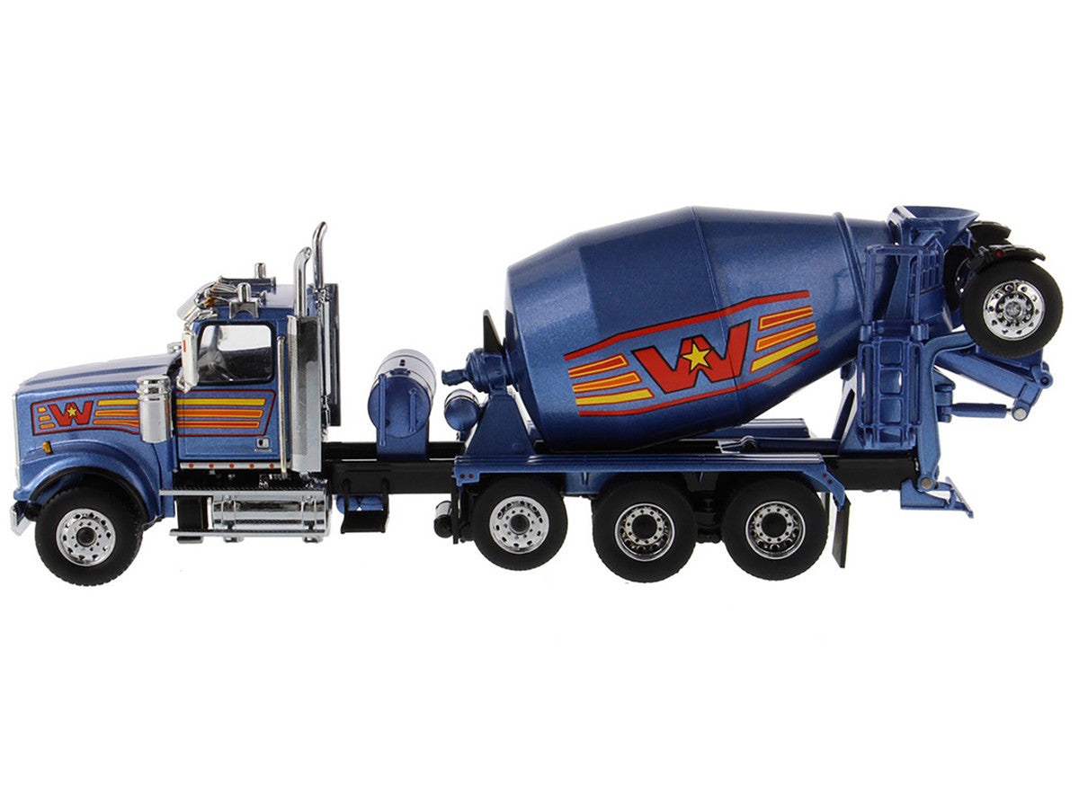 Western Star 4900 with Bridgemaster McNeilus Mixer Blue Metallic "Transport Series" 1/50 Diecast Model by Diecast Masters LuxuryLifeWay Online Store