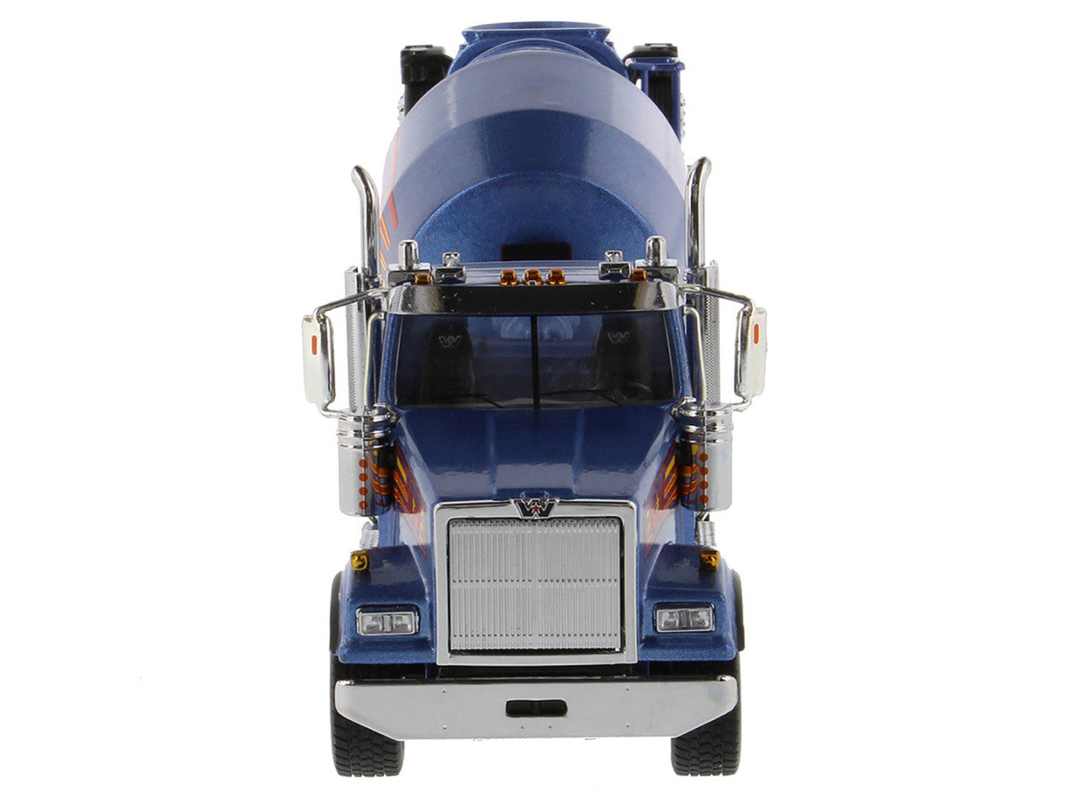 Western Star 4900 with Bridgemaster McNeilus Mixer Blue Metallic "Transport Series" 1/50 Diecast Model by Diecast Masters LuxuryLifeWay Online Store