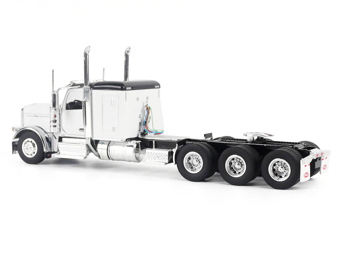 Peterbilt 589 Legendary Package Truck Tractor with 58" Sleeper White with Black Top "Transport Series" 1/50 Diecast Model by Diecast Masters LuxuryLifeWay Online Store