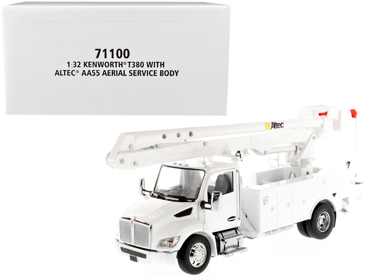 Kenworth T380 with Altec AA55 Aerial Service Truck White "Transport Series" 1/32 Diecast Model by Diecast Masters LuxuryLifeWay Online Store
