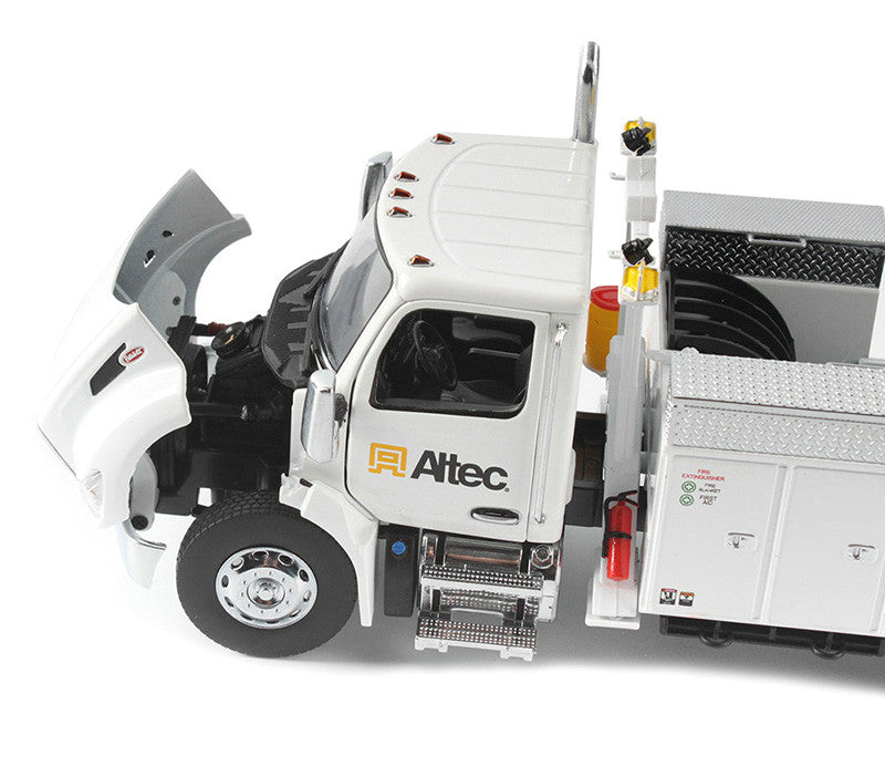 Peterbilt 536 Truck with Altec AA55 Aerial Service Body White "Transport Series" 1/32 Diecast Model by Diecast Masters LuxuryLifeWay Online Store