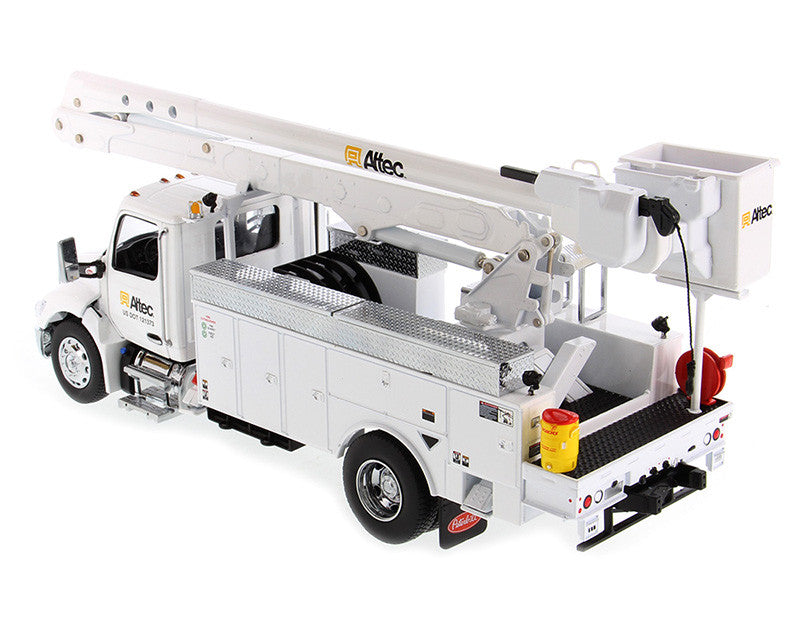 Peterbilt 536 Truck with Altec AA55 Aerial Service Body White "Transport Series" 1/32 Diecast Model by Diecast Masters LuxuryLifeWay Online Store