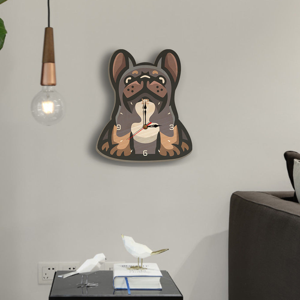 Wood creative digital printing wall clock PearlNestDecor.com
