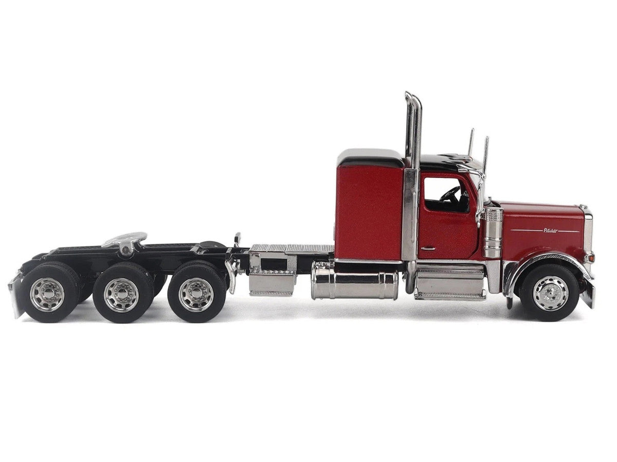 Peterbilt 589 Tridem-Axle Legendary Package Truck Tractor with 58" Sleeper Legendary Red "Transport Series" 1/64 Diecast Model by Diecast Masters LuxuryLifeWay Online Store