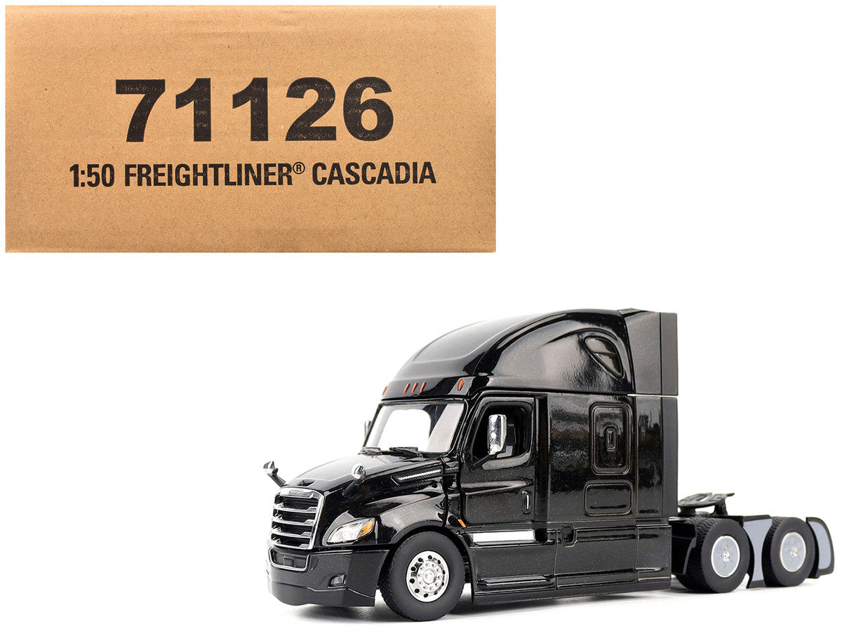 Freightliner New Cascadia Sleeper Cab Truck Tractor Black "Transport Series" 1/50 Diecast Model by Diecast Masters LuxuryLifeWay Online Store