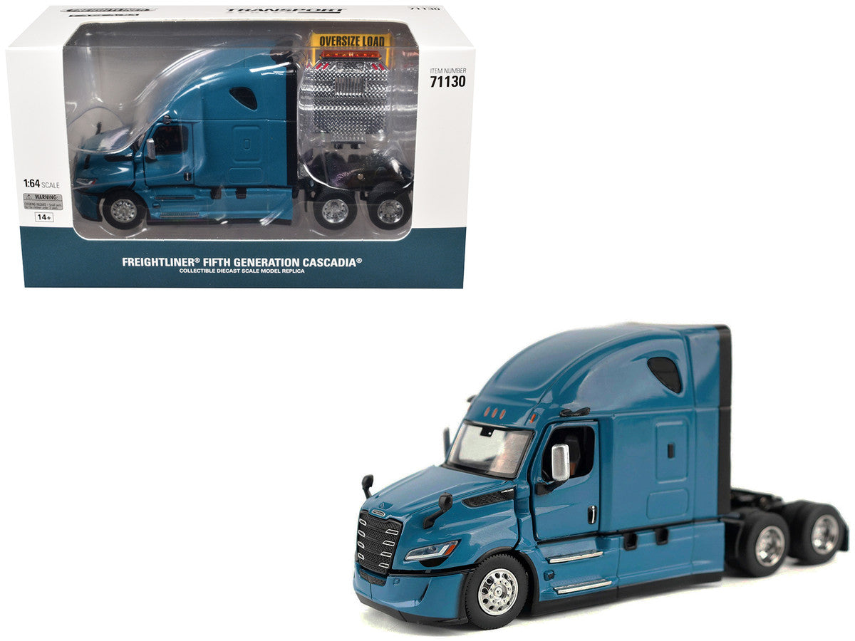 2025 Freightliner Cascadia Gen-5 Sleeper Cab Truck Tractor Signature Blue "Transport Series" 1/64 Diecast Model by Diecast Masters LuxuryLifeWay Online Store
