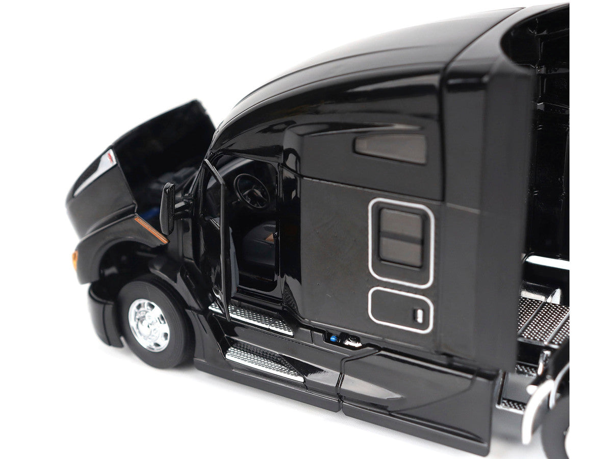 Kenworth T680 76" High Roof Sleeper Cab Truck Tractor Black "Transport Series" 1/50 Diecast Model by Diecast Masters LuxuryLifeWay Online Store