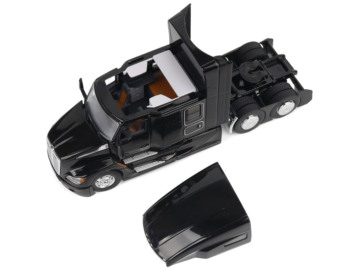 Kenworth T680 76" High Roof Sleeper Cab Truck Tractor Black "Transport Series" 1/50 Diecast Model by Diecast Masters LuxuryLifeWay Online Store