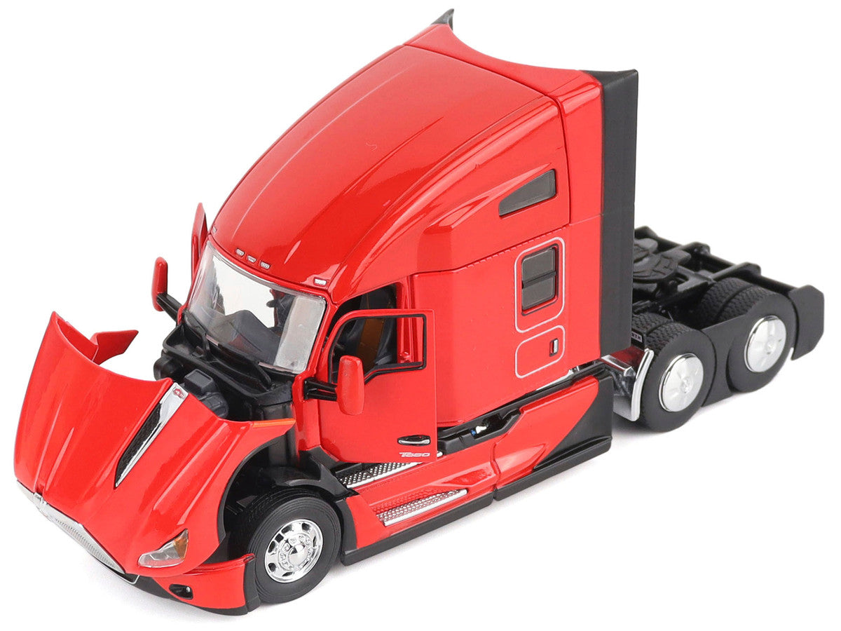 Kenworth T680 76" High Roof Sleeper Cab Truck Tractor Viper Red "Transport Series" 1/50 Diecast Model by Diecast Masters LuxuryLifeWay Online Store