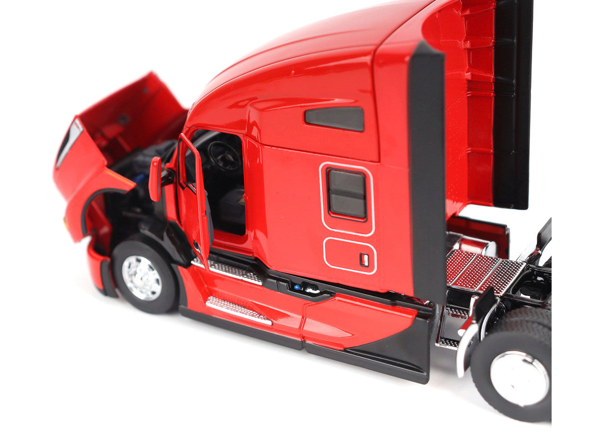 Kenworth T680 76" High Roof Sleeper Cab Truck Tractor Viper Red "Transport Series" 1/50 Diecast Model by Diecast Masters LuxuryLifeWay Online Store