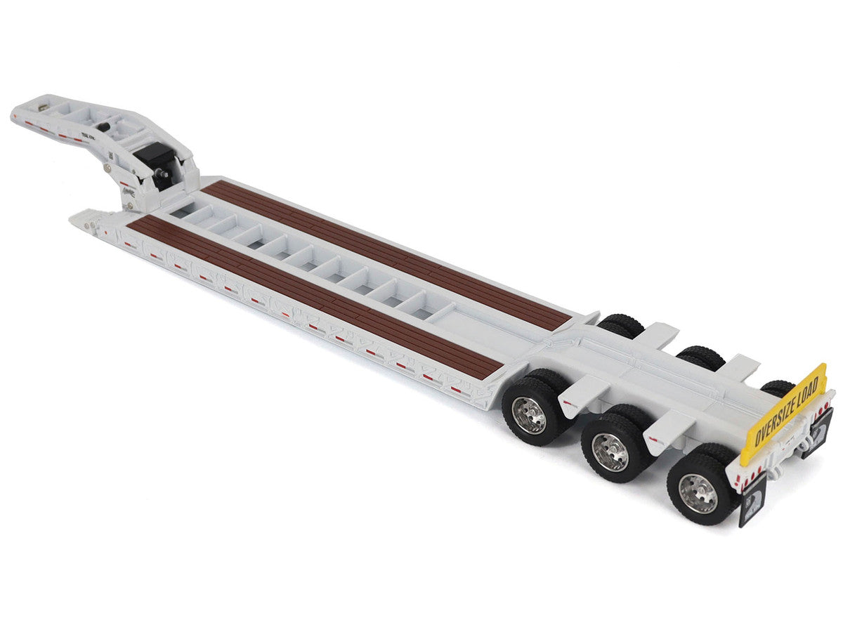 Trail King TK120 Hydraulic Detachable Gooseneck Lowboy Trailer White (Regular Version) "Transport Series" 1/50 Diecast Model by Diecast Masters LuxuryLifeWay Online Store
