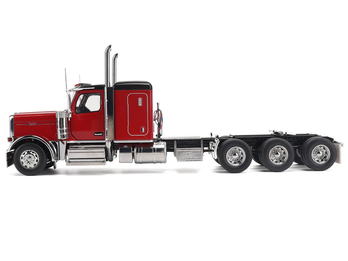 Peterbilt 589 Tridem-Axle Legendary Package Truck Tractor with 58" Sleeper Legendary Red "Transport Series" 1/32 Diecast Model by Diecast Masters LuxuryLifeWay Online Store