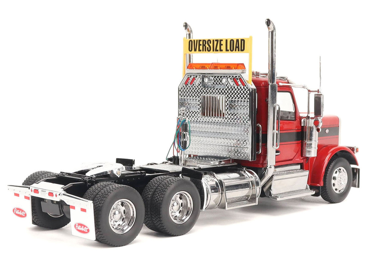 Peterbilt 589 Tandem-Axle Truck Tractor with Day Cab Legendary Red "Transport Series" 1/32 Diecast Model by Diecast Masters LuxuryLifeWay Online Store