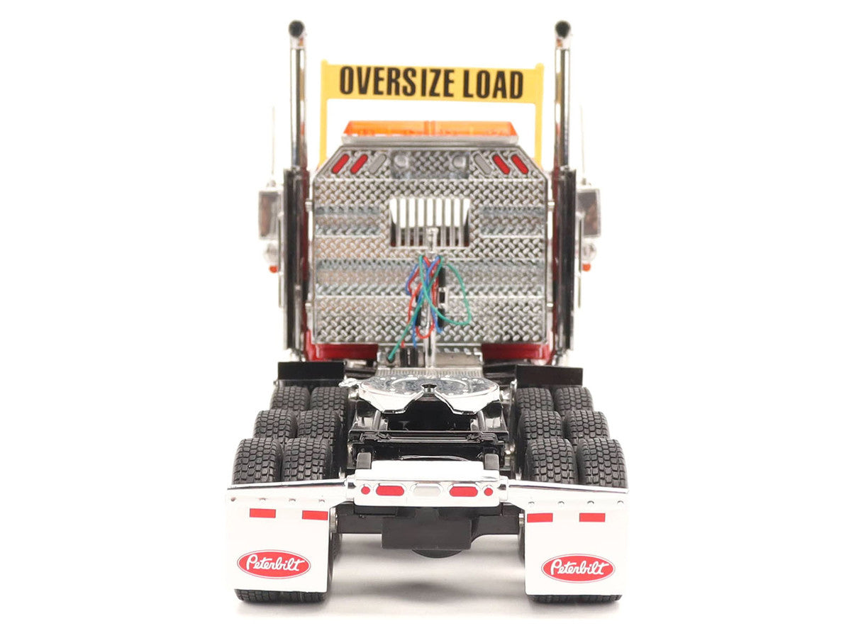 Peterbilt 589 Tridem-Axle Truck Tractor with Day Cab Legendary Red "Transport Series" 1/32 Diecast Model by Diecast Masters LuxuryLifeWay Online Store