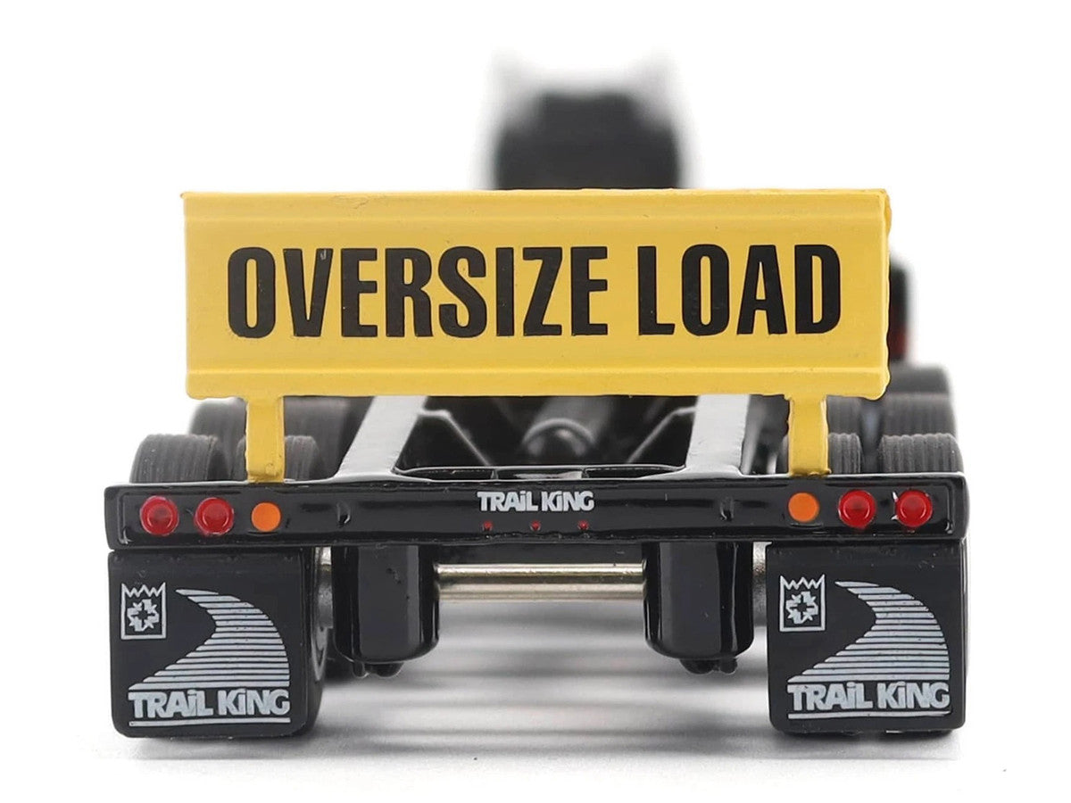Trail King TK170 Hydraulic Detachable Gooseneck Lowboy Trailer Black with Jeep and Booster "Transport Series" 1/64 Diecast Model by Diecast Masters LuxuryLifeWay Online Store
