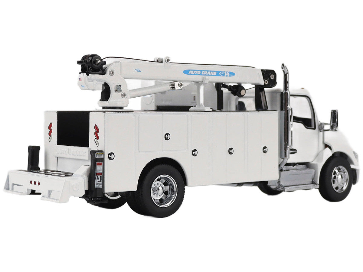 Kenworth T380 Auto-Crane Titan 85-Body HC14-Crane Work Truck with Miller EnPak White "Transport Series" 1/50 Diecast Model by Diecast Masters LuxuryLifeWay Online Store
