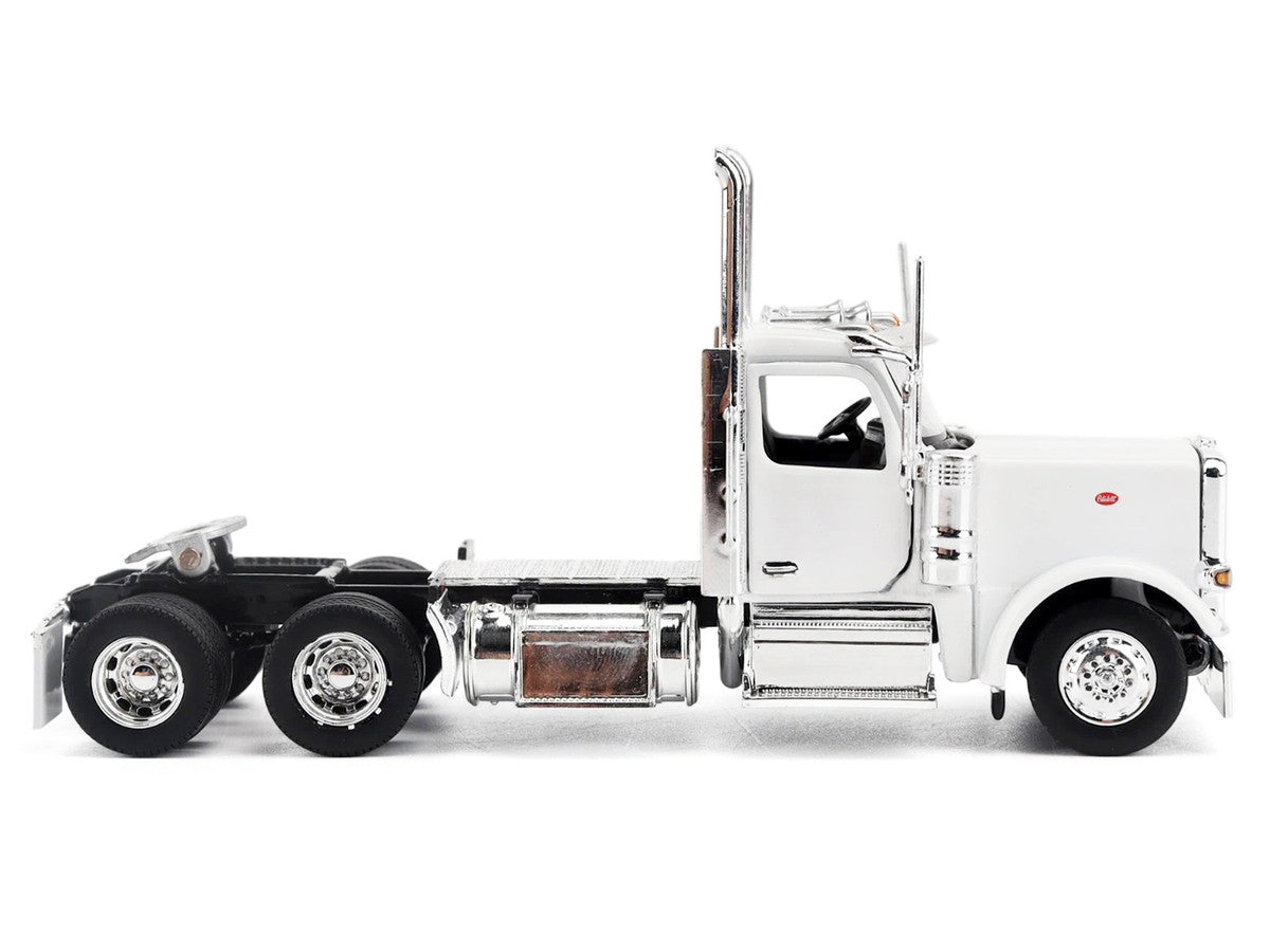 Peterbilt 589 Tandem-Axle Legendary Package Truck Tractor with 58" Sleeper White "Transport Series" 1/64 Diecast Model by Diecast Masters LuxuryLifeWay Online Store