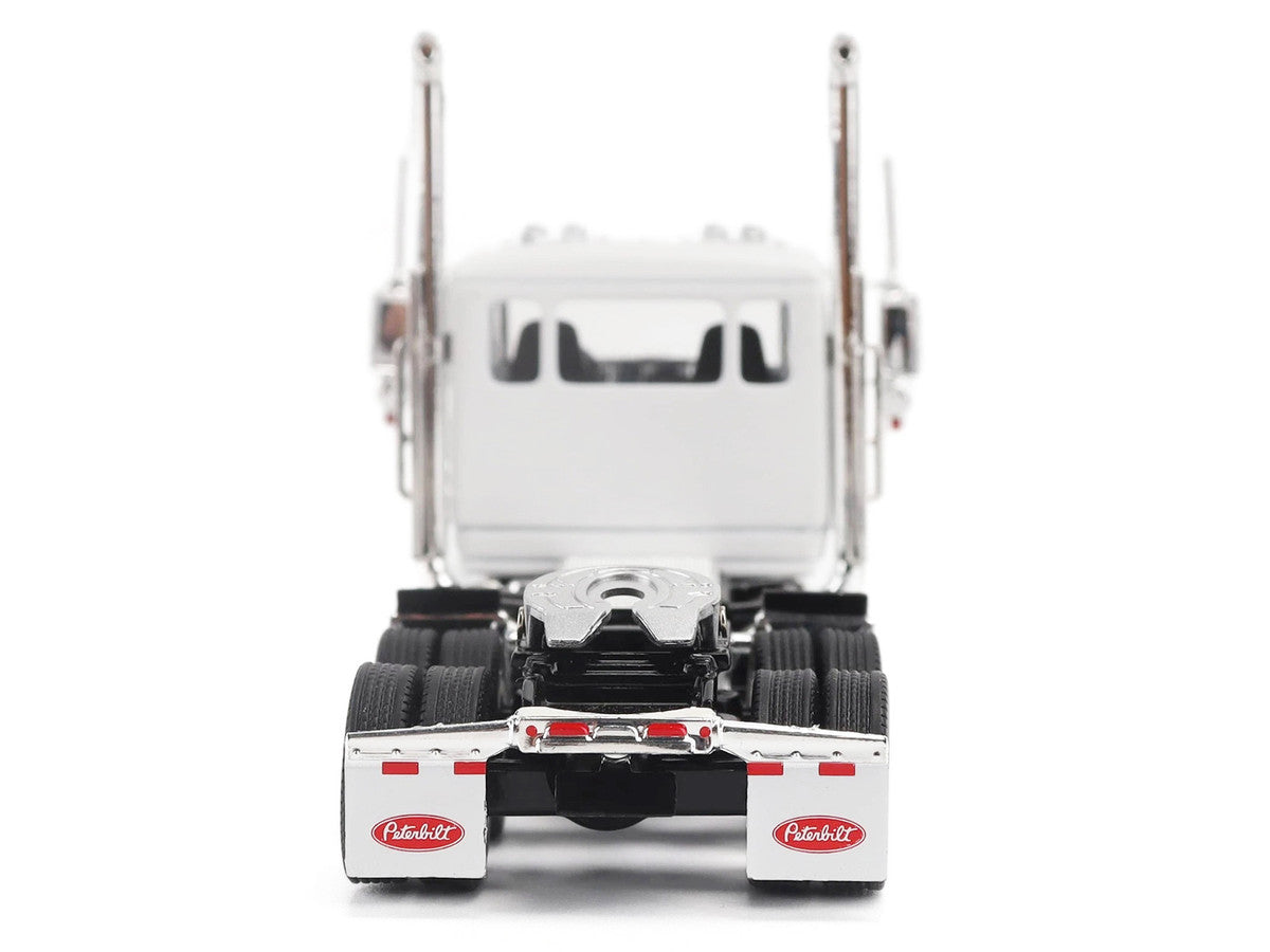 Peterbilt 589 Tandem-Axle Legendary Package Truck Tractor with 58" Sleeper White "Transport Series" 1/64 Diecast Model by Diecast Masters LuxuryLifeWay Online Store