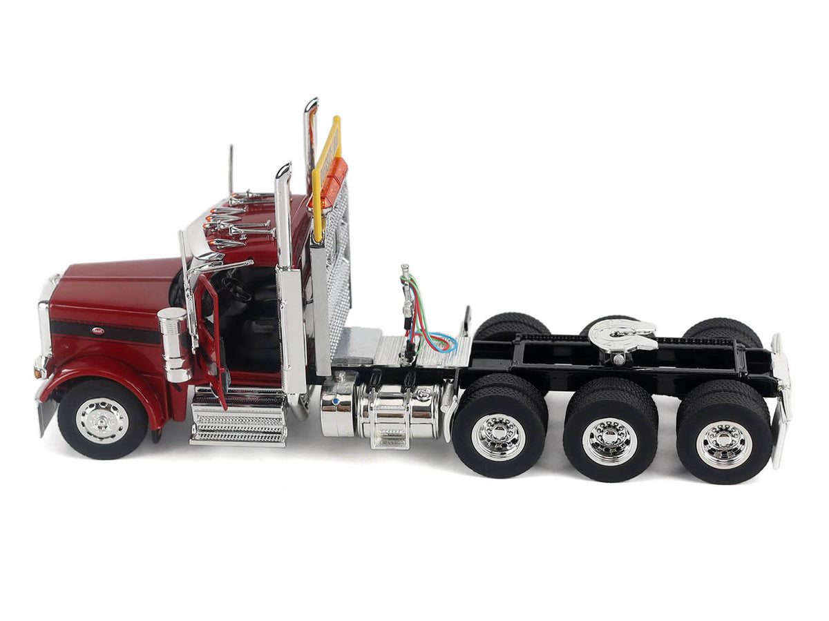 Peterbilt 589 Truck Tractor with Day Cab Legendary Red "Transport Series" 1/50 Diecast Model by Diecast Masters LuxuryLifeWay Online Store