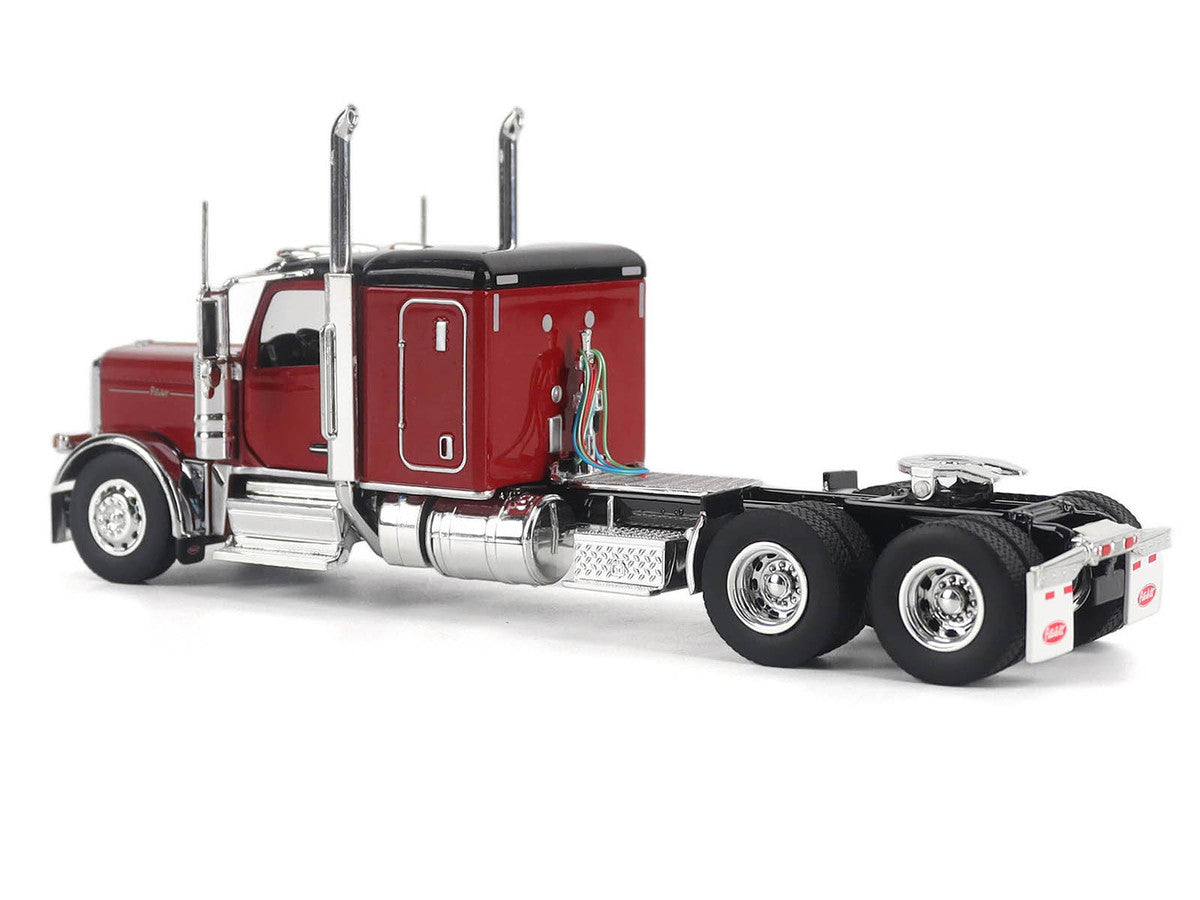 Peterbilt 589 Legendary Package Tandem-Axle Truck Tractor with 58" Sleeper Cab Legendary Red with Black Top "Transport Series" 1/50 Diecast Model by Diecast Masters LuxuryLifeWay Online Store
