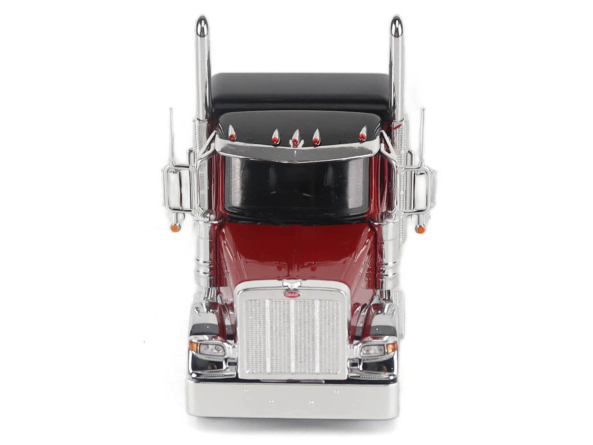 Peterbilt 589 Legendary Package Tandem-Axle Truck Tractor with 58" Sleeper Cab Legendary Red with Black Top "Transport Series" 1/50 Diecast Model by Diecast Masters LuxuryLifeWay Online Store