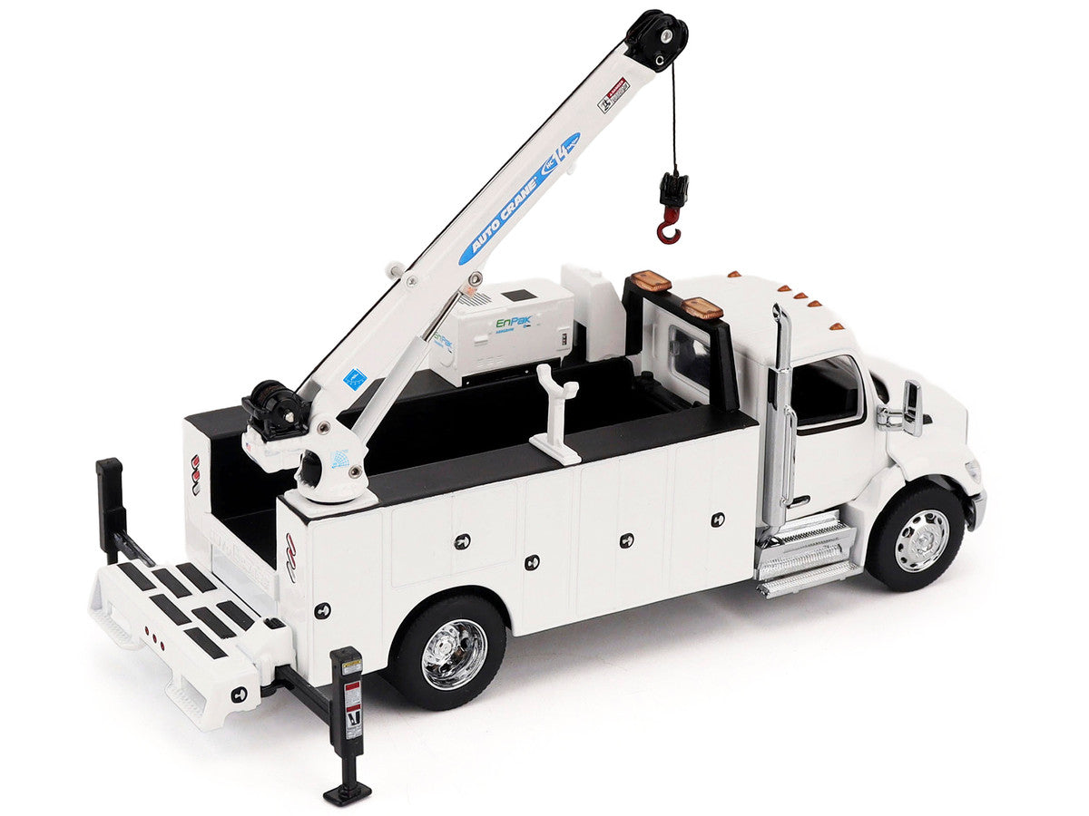 Peterbilt 536 Auto-Crane Titan 85-Body HC14-Crane Work Truck with Miller EnPak White "Transport Series" 1/50 Diecast Model by Diecast Masters LuxuryLifeWay Online Store