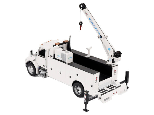 Peterbilt 536 Auto-Crane Titan 85-Body HC14-Crane Work Truck with Miller EnPak White "Transport Series" 1/50 Diecast Model by Diecast Masters LuxuryLifeWay Online Store