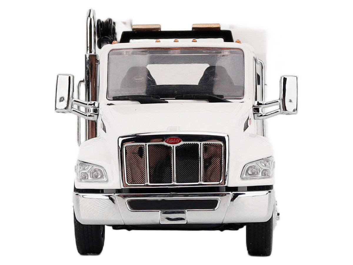 Peterbilt 536 Auto-Crane Titan 85-Body HC14-Crane Work Truck with Miller EnPak White "Transport Series" 1/50 Diecast Model by Diecast Masters LuxuryLifeWay Online Store