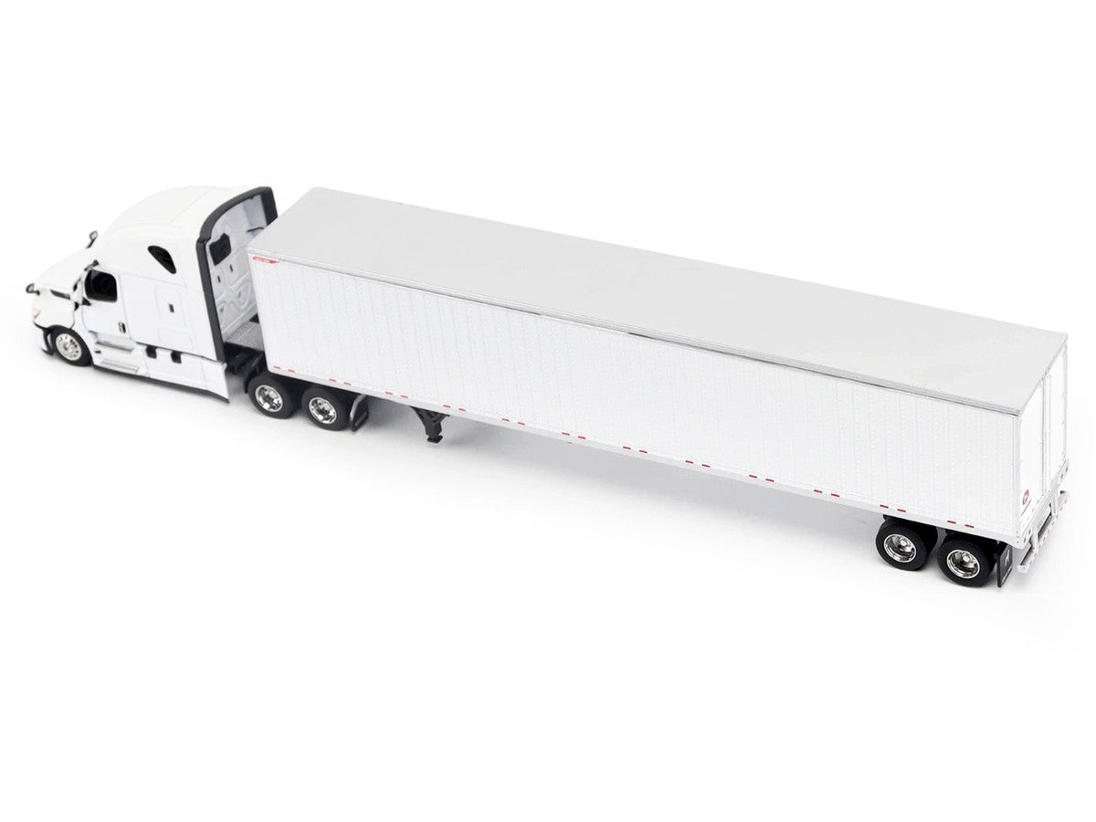 2025 Freightliner Cascadia Gen-5 Truck Tractor with Sleeper and Great Dane Champion 53ft Dry Cargo Trailer Winter White "Transport Series" 1/64 Diecast Model by Diecast Masters LuxuryLifeWay Online Store