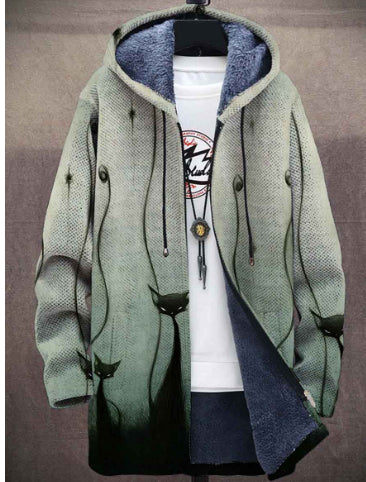 Hooded Cardigan Men's Plus Velvet Thickening Size Clothing Best YouTube Store