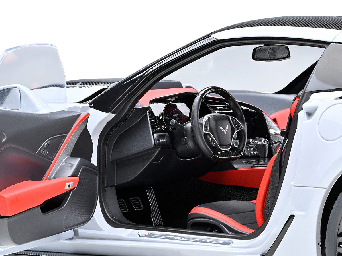 2019 Chevrolet Corvette C7 ZR1 Ceramic Matrix Gray Metallic with Carbon Top 1/18 Model Car by Autoart LuxuryLifeWay Online Store