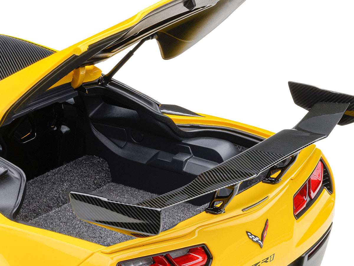 2019 Chevrolet Corvette C7 ZR1 Corvette Racing Yellow Tintcoat with Carbon Top 1/18 Model Car by Autoart LuxuryLifeWay Online Store