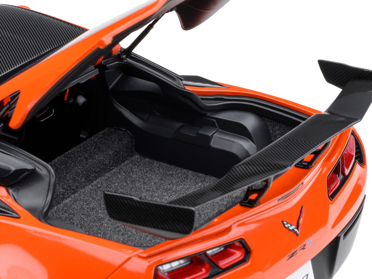 2019 Chevrolet Corvette C7 ZR1 Sebring Orange Tintcoat with Carbon Top 1/18 Model Car by Autoart LuxuryLifeWay Online Store
