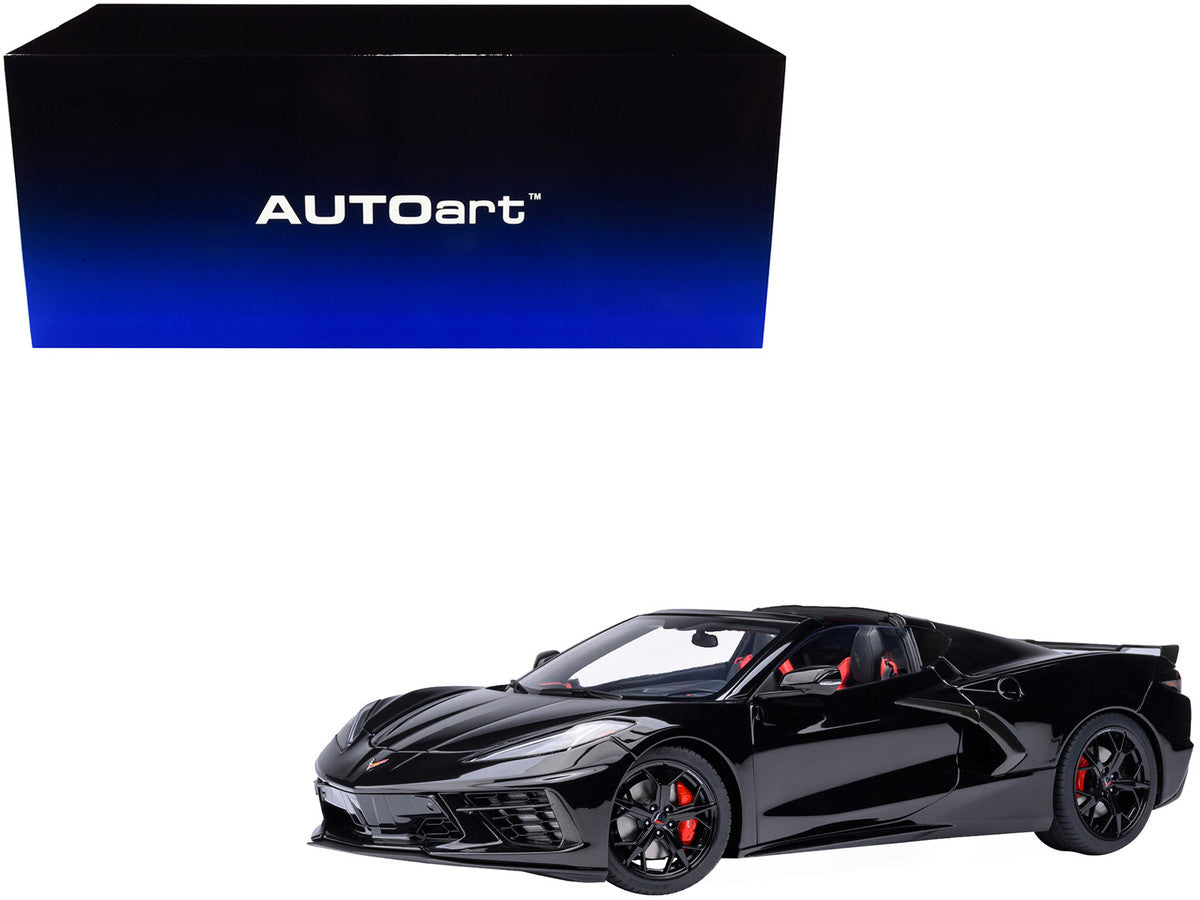 2020 Chevrolet Corvette C8 Stingray Black 1/18 Model Car by Autoart LuxuryLifeWay Online Store