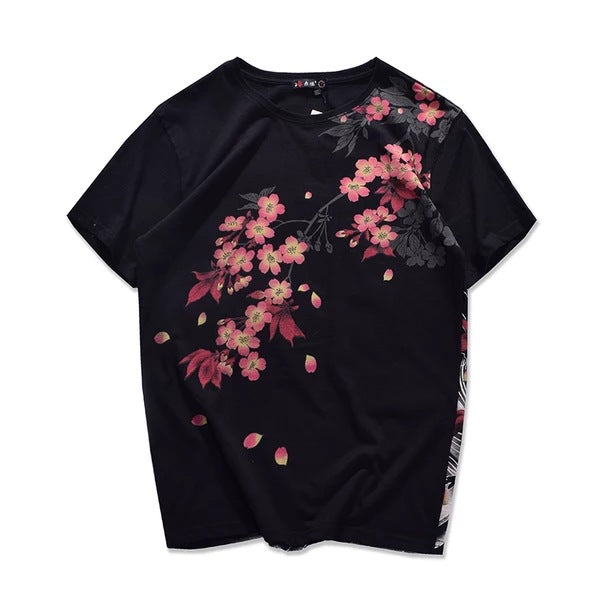 Embroidered Koi Fish T-shirt in Chinese Style Pi-Mart