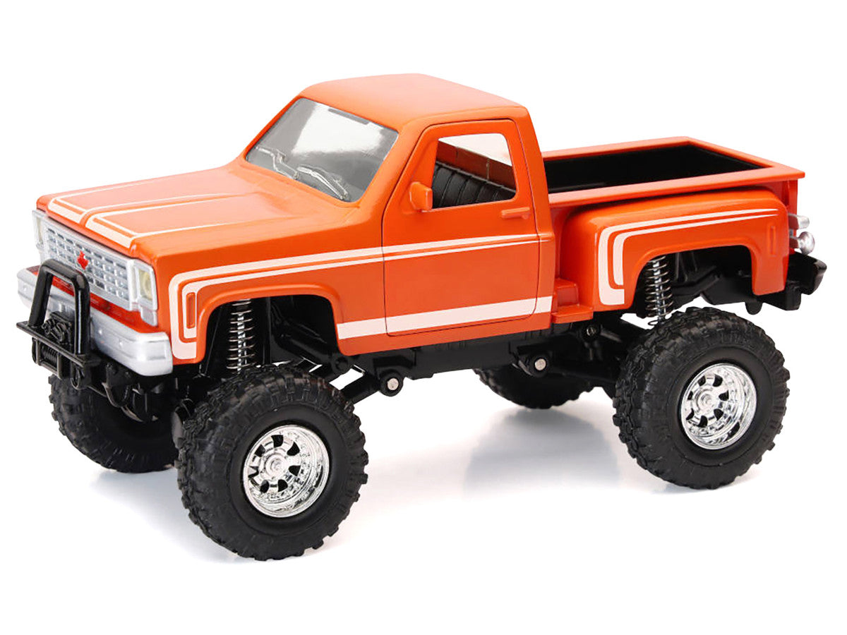 Chevrolet Sport Step Side Pickup Truck Orange with White Graphics "Xtreme Off-Road" Series 1/30 Diecast Model by New Ray LuxuryLifeWay Online Store