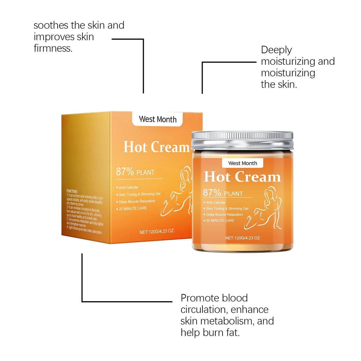 Fat-burning Firming Shaping Cream 120g Box Tri Light Beauty