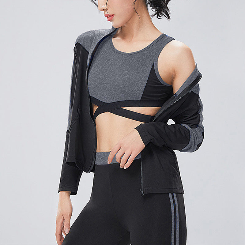 Quick-Drying Women's Long-Sleeved Sports Jacket & Tights Pi-Mart