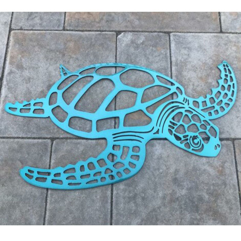 Metal Wall Art Turtle Interior Living Room Decor Crafts PearlNestDecor.com