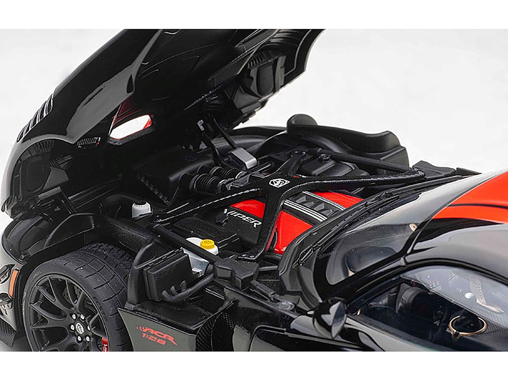 2017 Dodge Viper 1:28 Edition ACR Black with Red Stripes 1/18 Model Car by Autoart LuxuryLifeWay Online Store