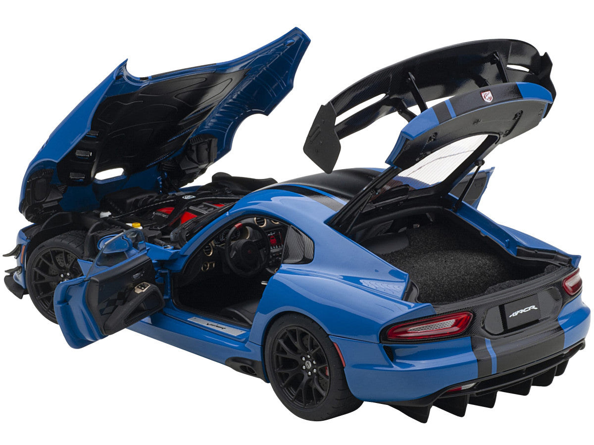 2017 Dodge Viper ACR Competition Blue with Black Stripes 1/18 Model Car by Autoart LuxuryLifeWay Online Store