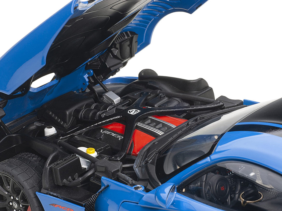 2017 Dodge Viper ACR Competition Blue with Black Stripes 1/18 Model Car by Autoart LuxuryLifeWay Online Store