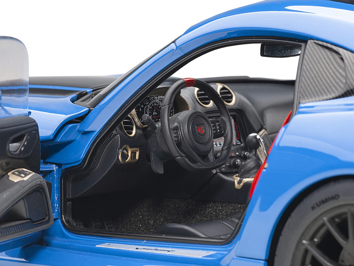 2017 Dodge Viper ACR Competition Blue with Black Stripes 1/18 Model Car by Autoart LuxuryLifeWay Online Store