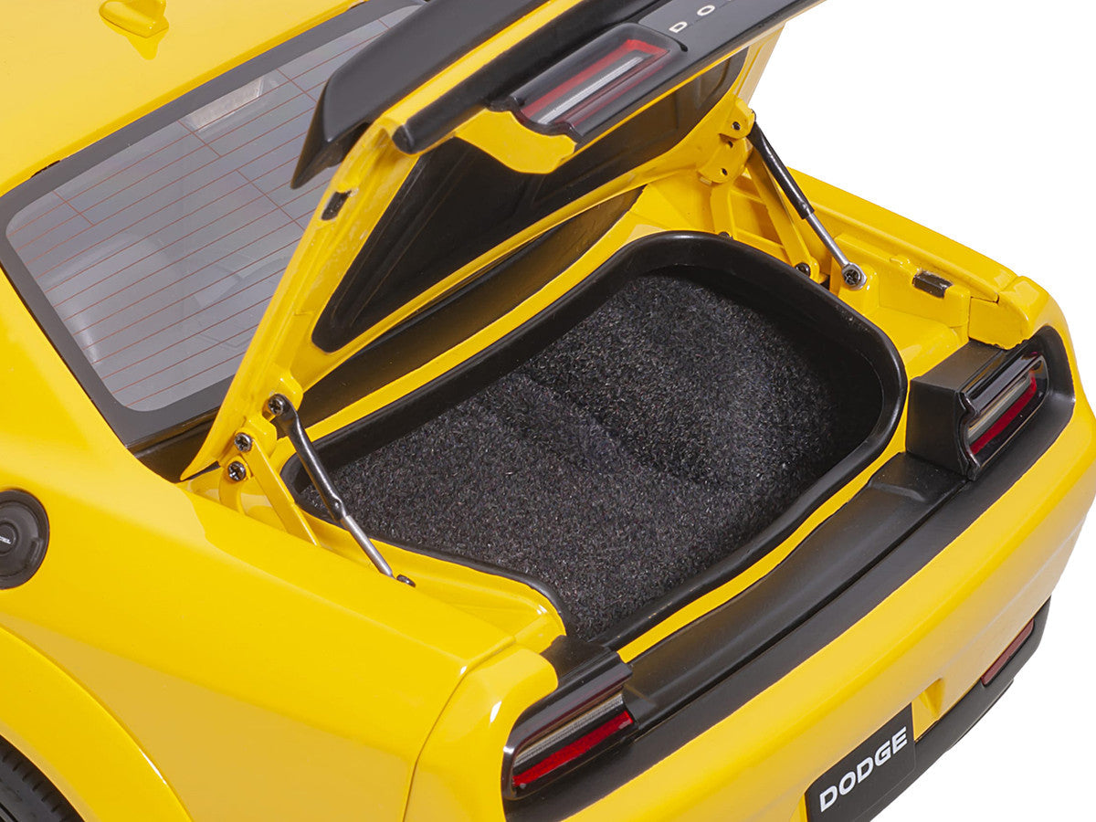 Dodge Challenger SRT Hellcat Widebody Yellow Jacket with Satin Black Hood 1/18 Model Car by Autoart LuxuryLifeWay Online Store